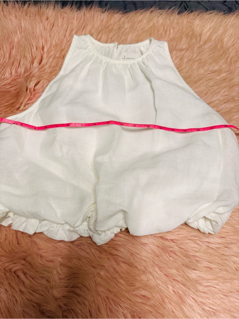 Anthropologie White Halter Bubble Hem Camisole - Picture 11 of 16